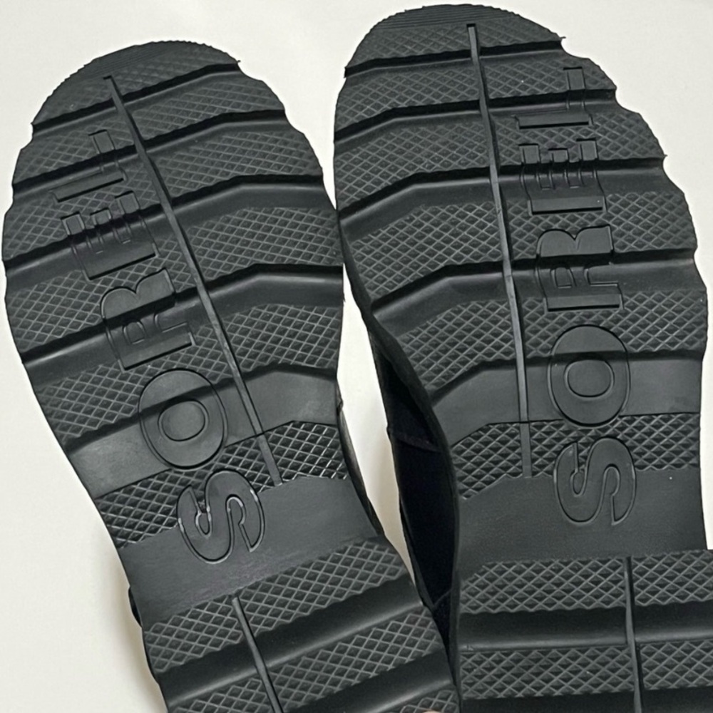 Sorel Lennox Waterproof Combat Moto Boots Cozy Shearling Fur Lined Size 9 Black - Picture 13 of 16